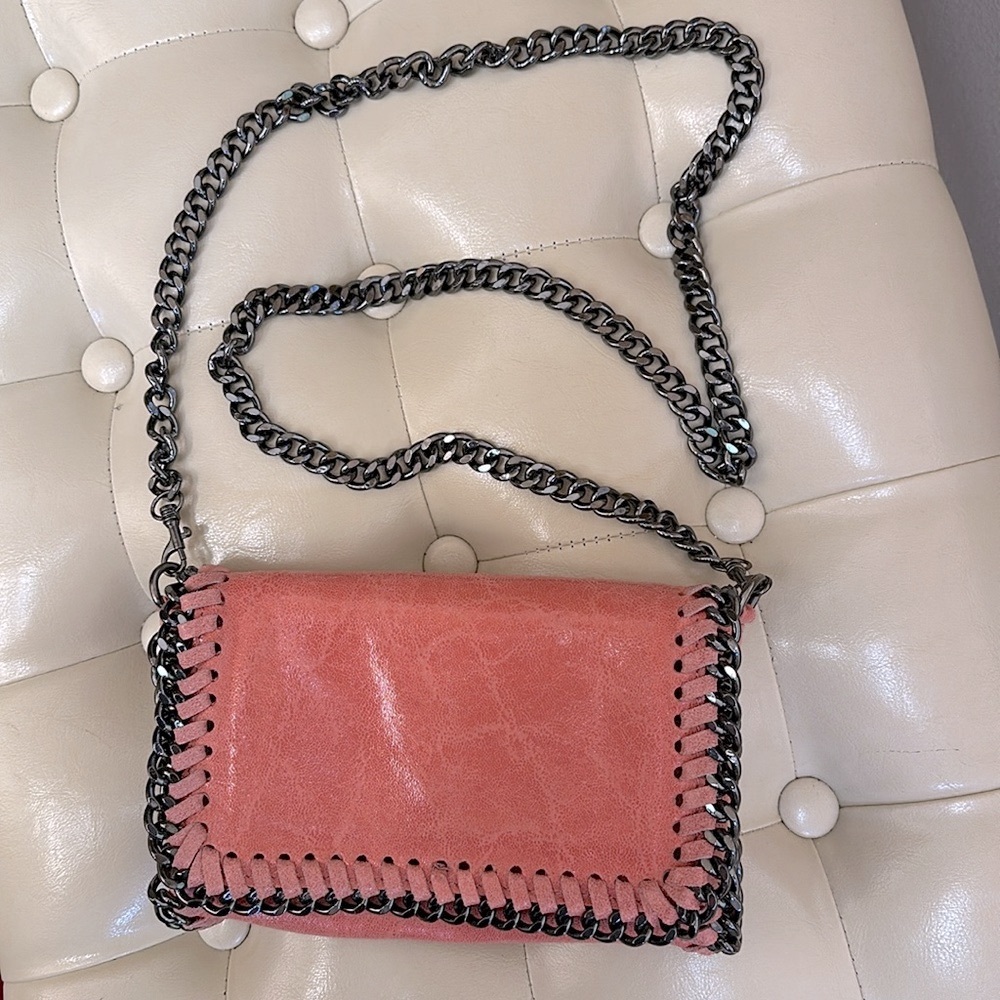 NEW Borse in Pelle genuine leather Chain-Trimmed Bag. - Picture 11 of 12